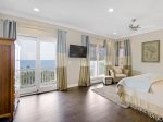 Large master bedroom with amazing views of the sound